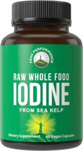 Raw Whole Food Iodine Supplement from Organic Kelp (Ascophyllum Nodosum) by Peak Performance